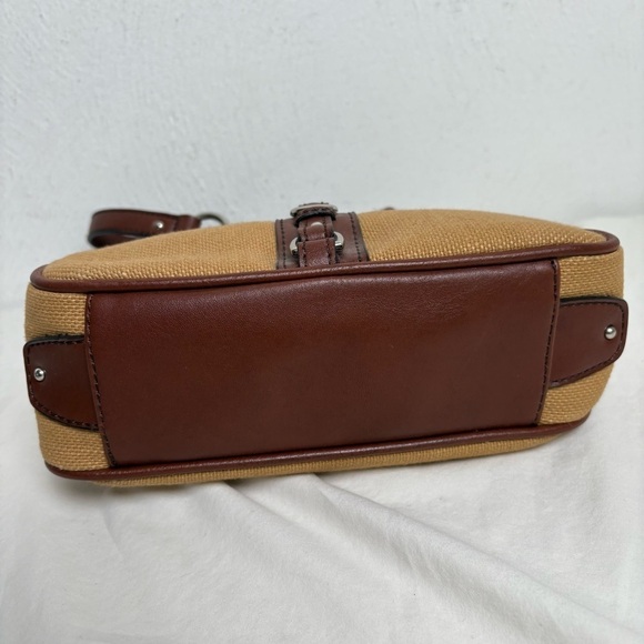 ETIENNE AIGNER Rare Vintage Cotton Jute Woven Bag Purse Faux Leather Trim - Picture 16 of 16